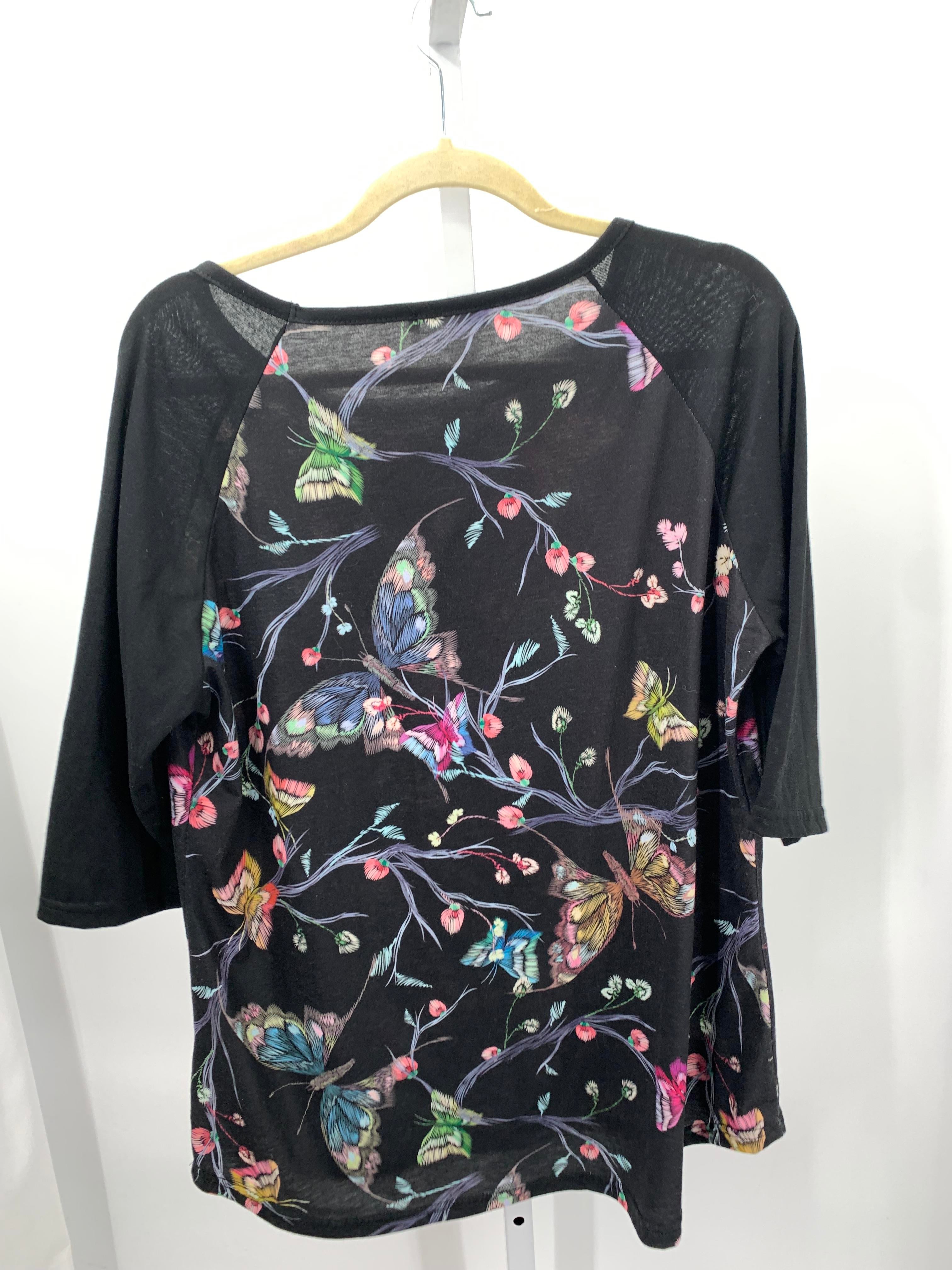 Size 1X Womens 3/4 Sleeve Shirt