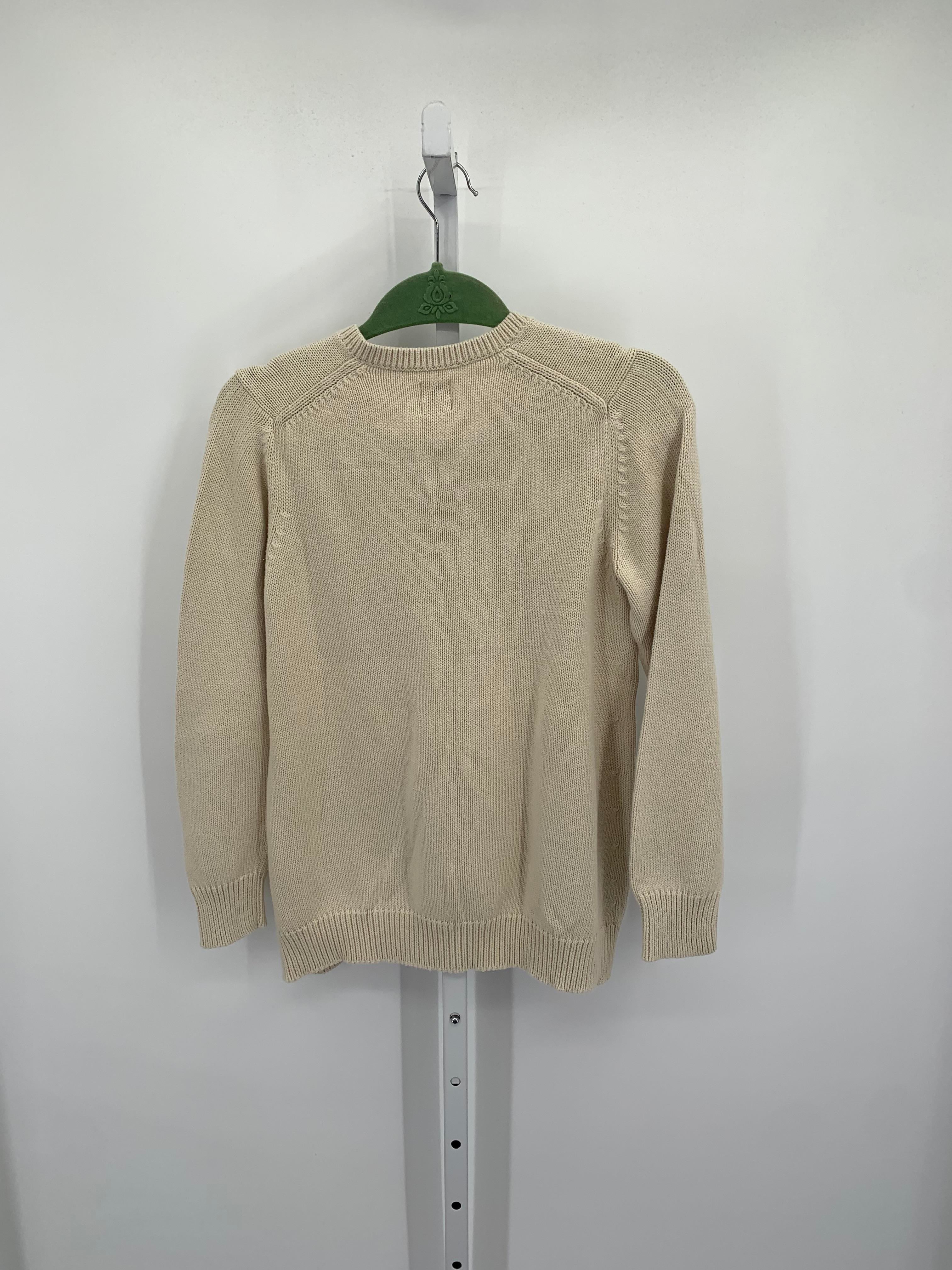 Duo Beige Size Small Maternity Long Sleeve Sweater