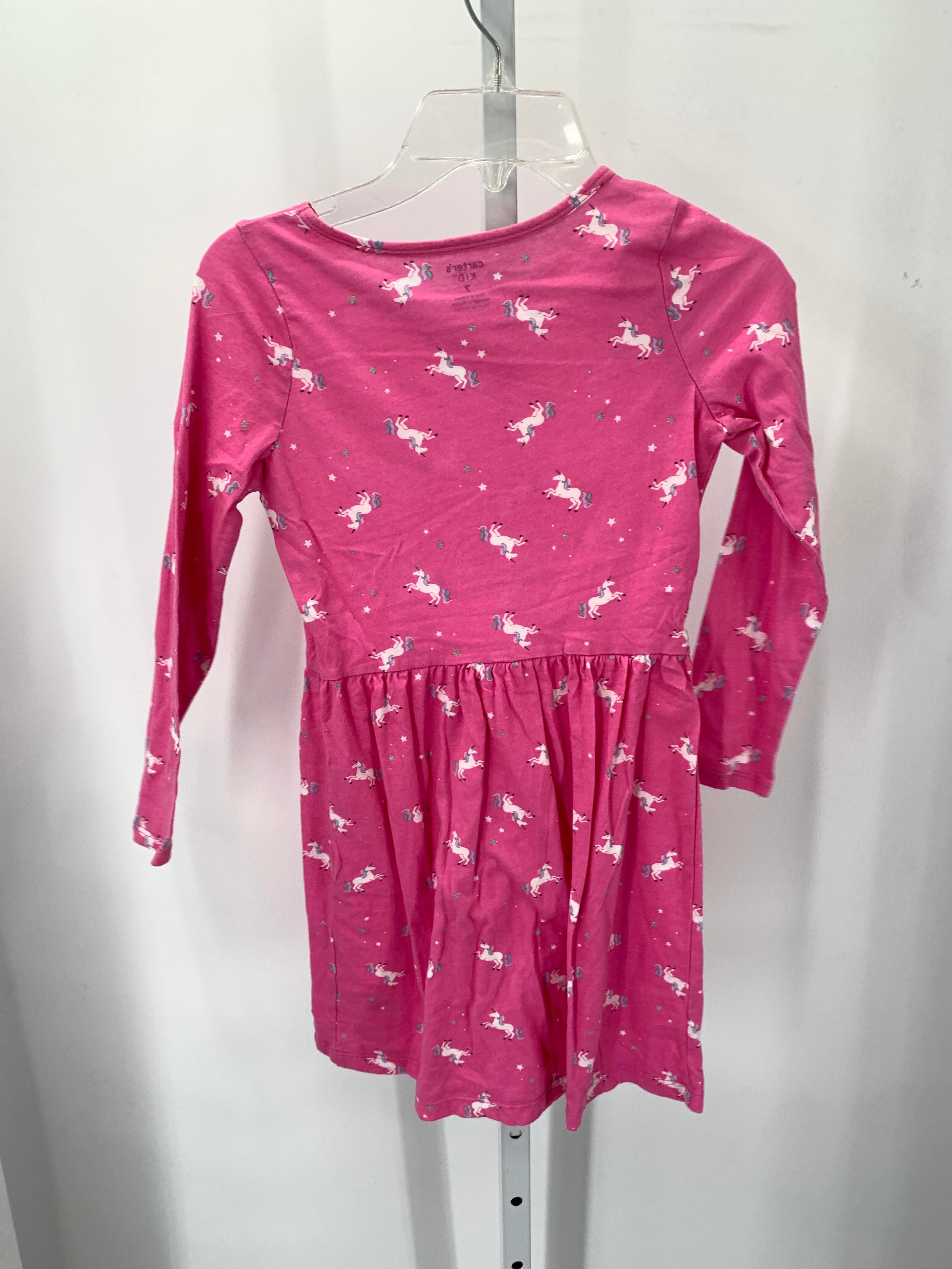 Carters Size 7 Girls Long Sleeve Dress