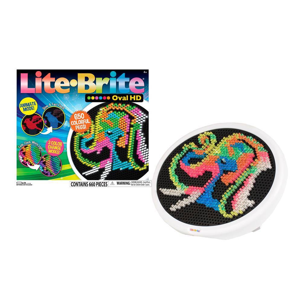 Lite Brite Oval HD Animate Mode Art Template (8 HD Templates) -