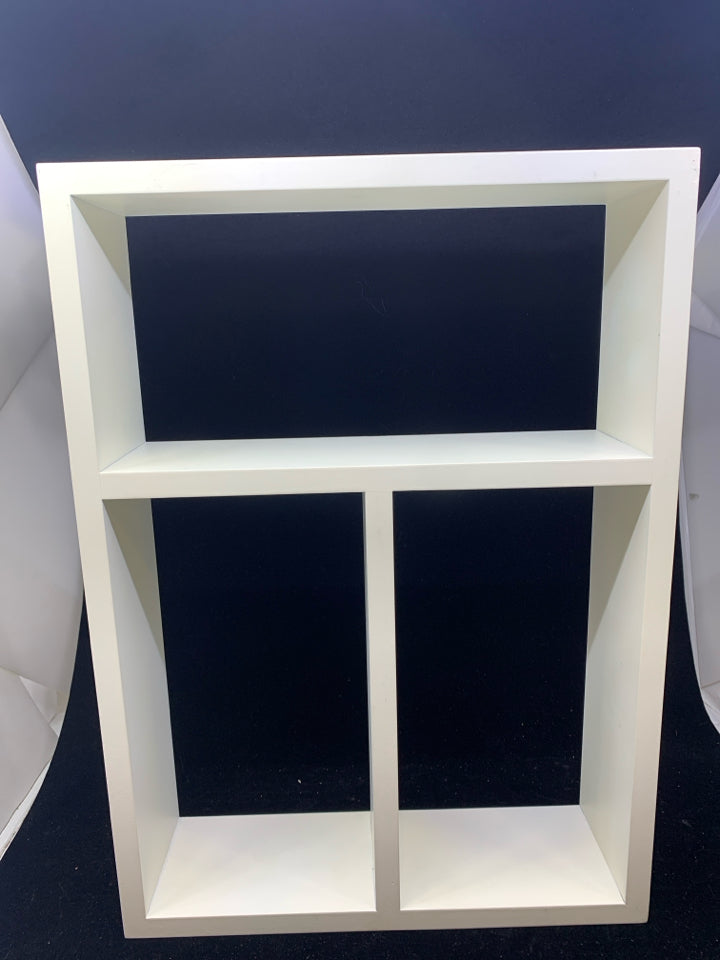 3 CUBE WHITE WALL SHELF.