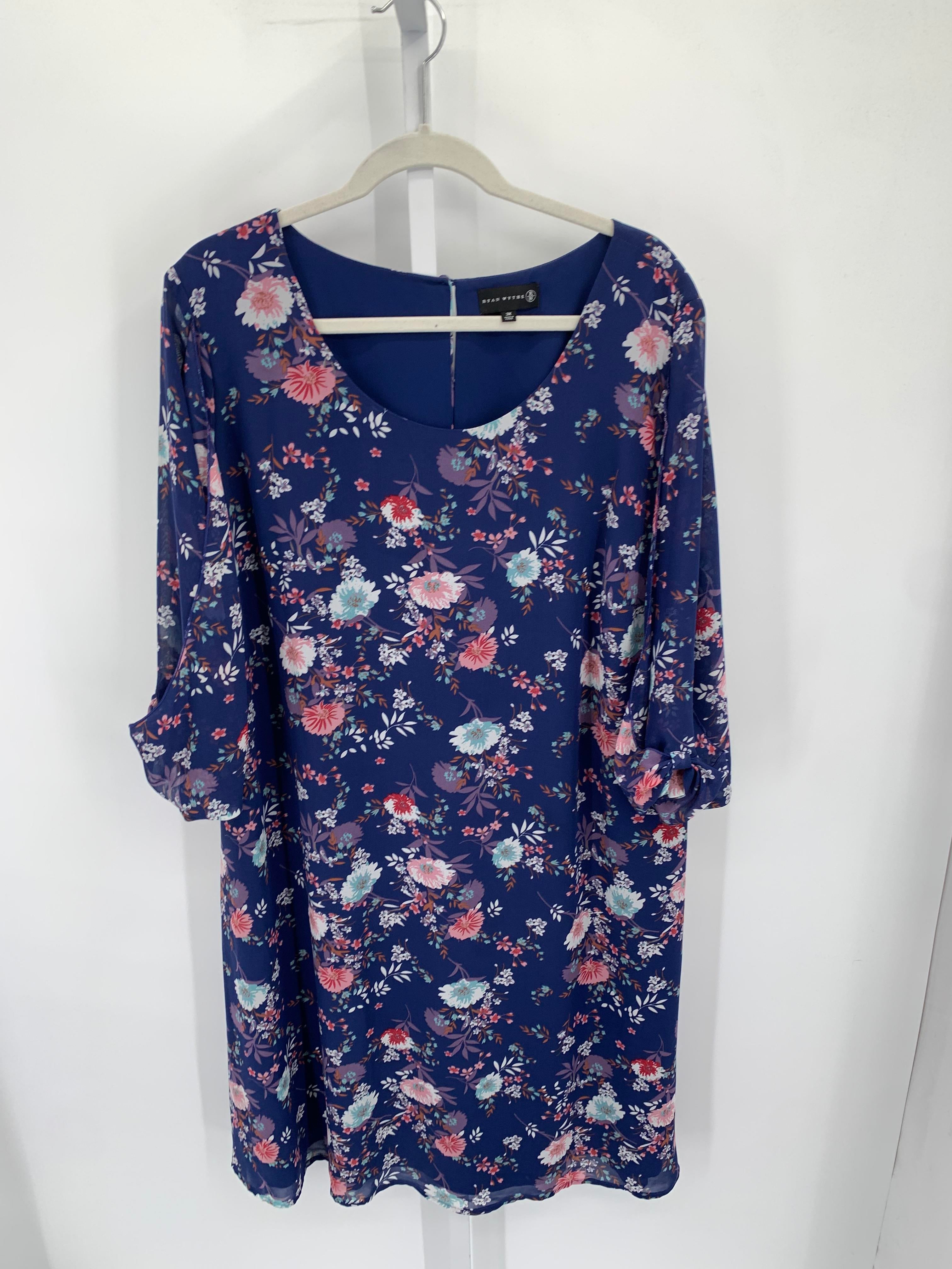 Size 3X Womens Short Sleeve Dress