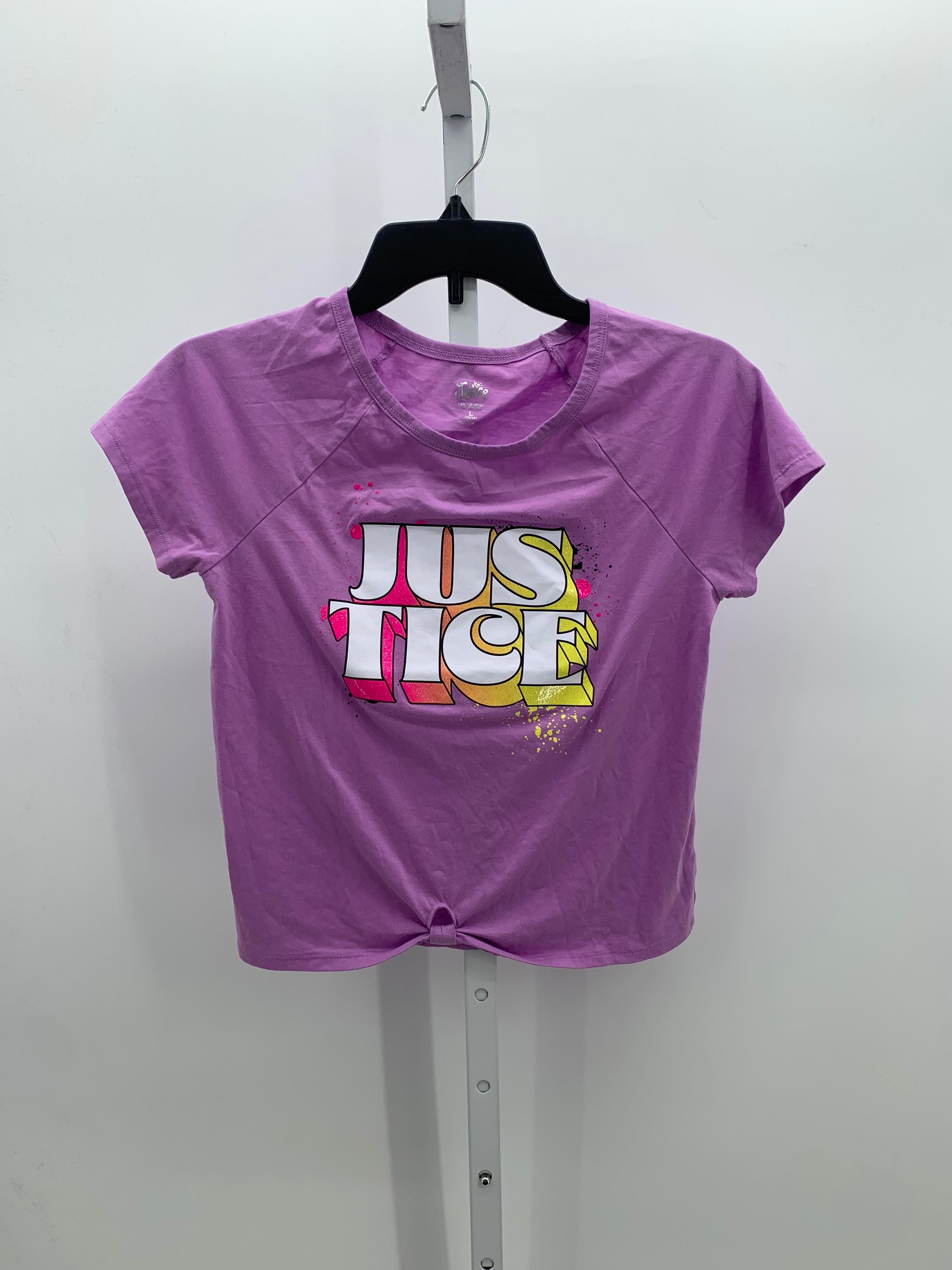 Justice Size 12-14 Girls Short Sleeve Shirt