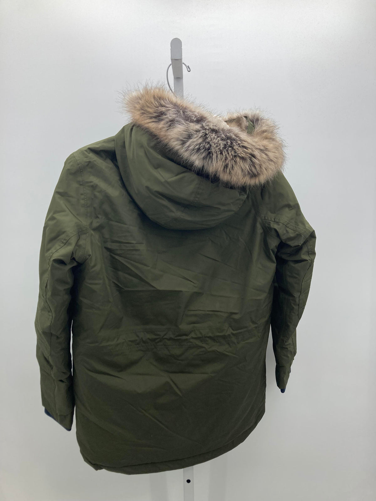 FAUX FUR HOODED ZIP UP JACKET