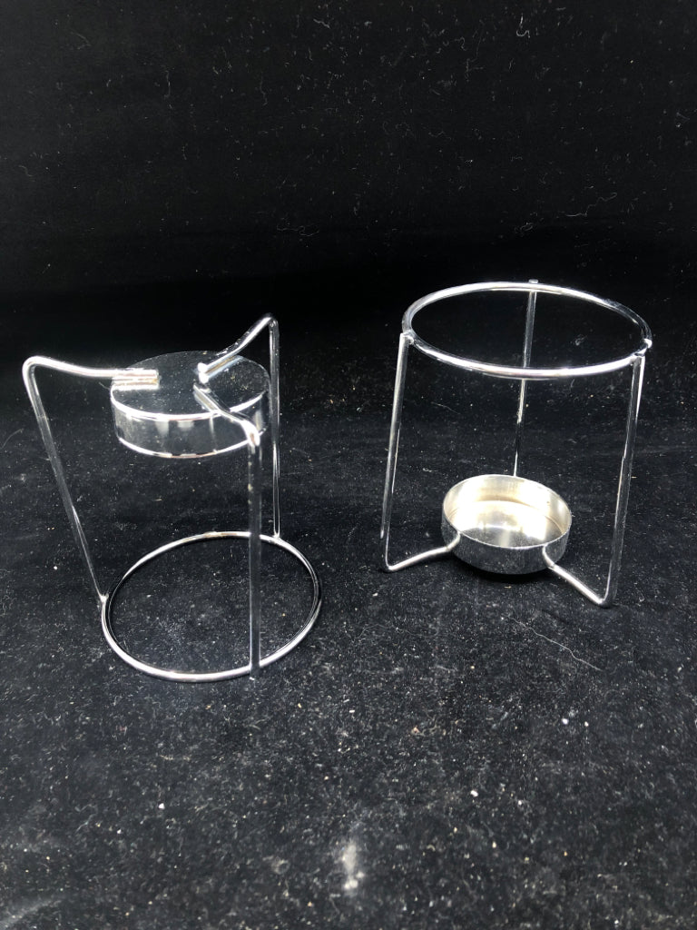 NIB 2 BUTTER WARMERS W/ WIRE STANDS.