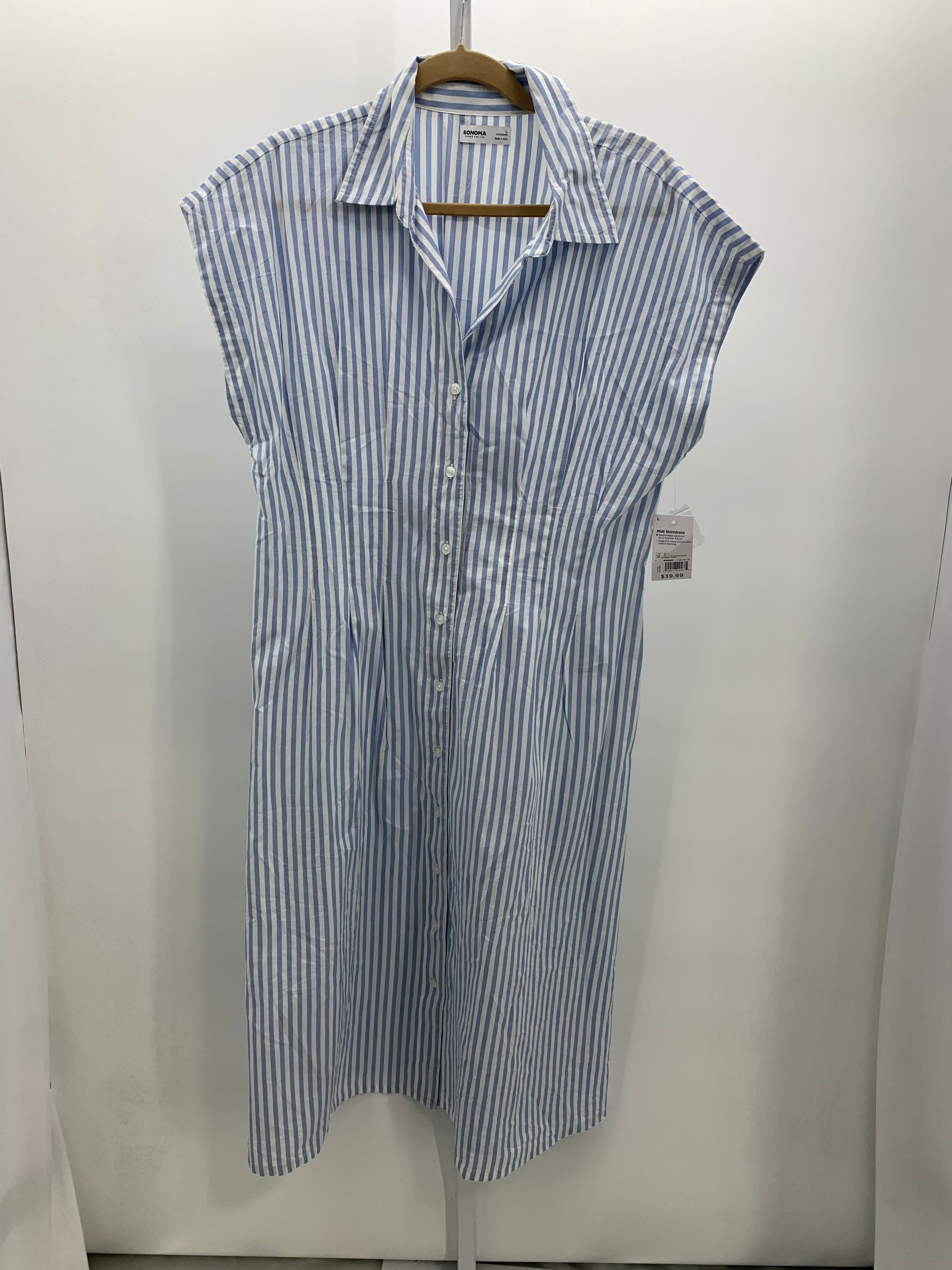 Sonoma Size Large Misses Short Sleeve Dress