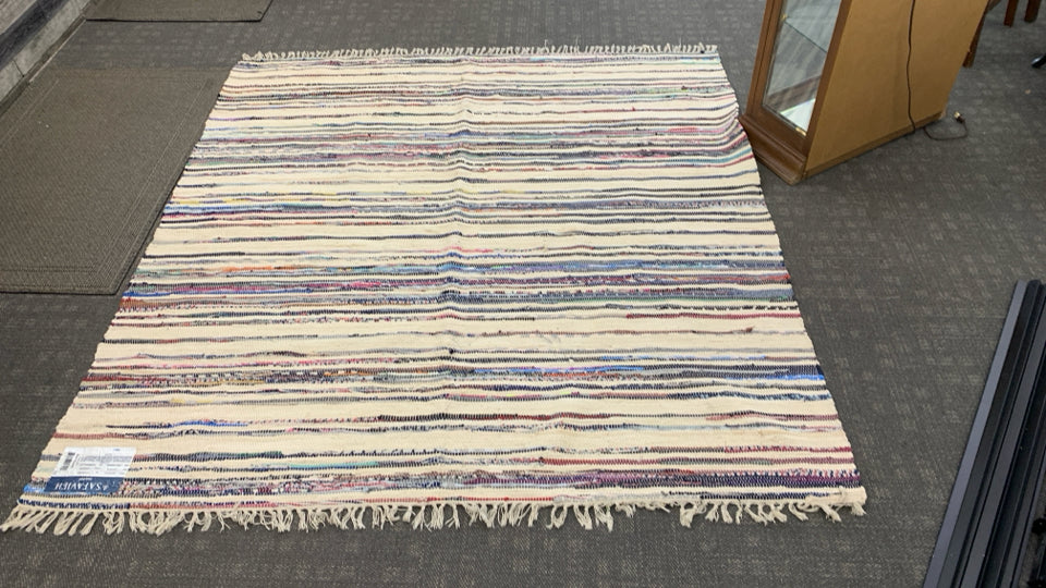 SAFAVIEH RAG RUG FLAT WEAVE COLORFUL.