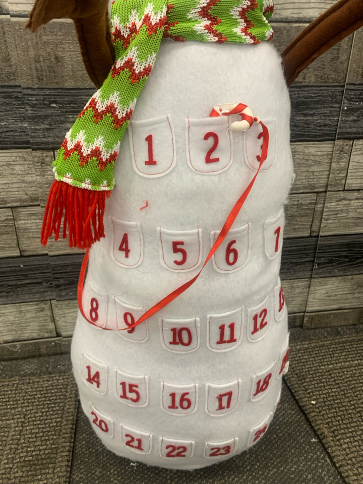 JUMBO PLUSH COUNTDOWN SNOWMAN.