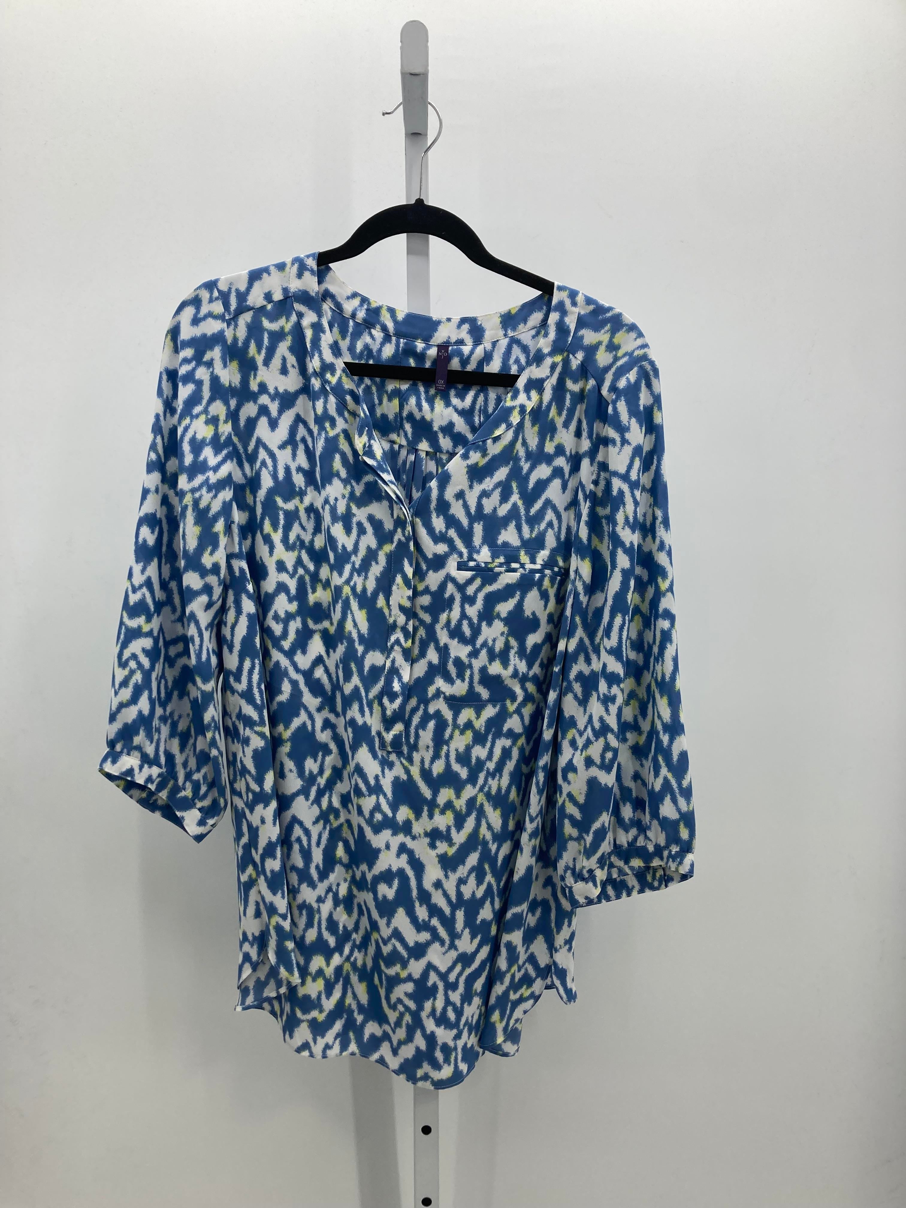 NYDJ Size 0X Womens 3/4 Sleeve Shirt