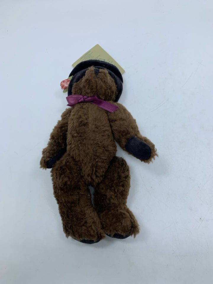 DARK BROWN BEAR W/ BLACK HAT BOYDS BEAR.