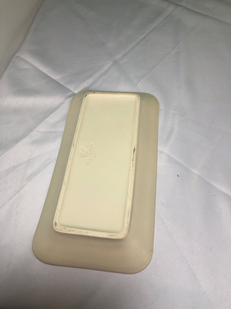 WHITE BRAIDED PFALTZGRAFF RECTANGLE TRAY.
