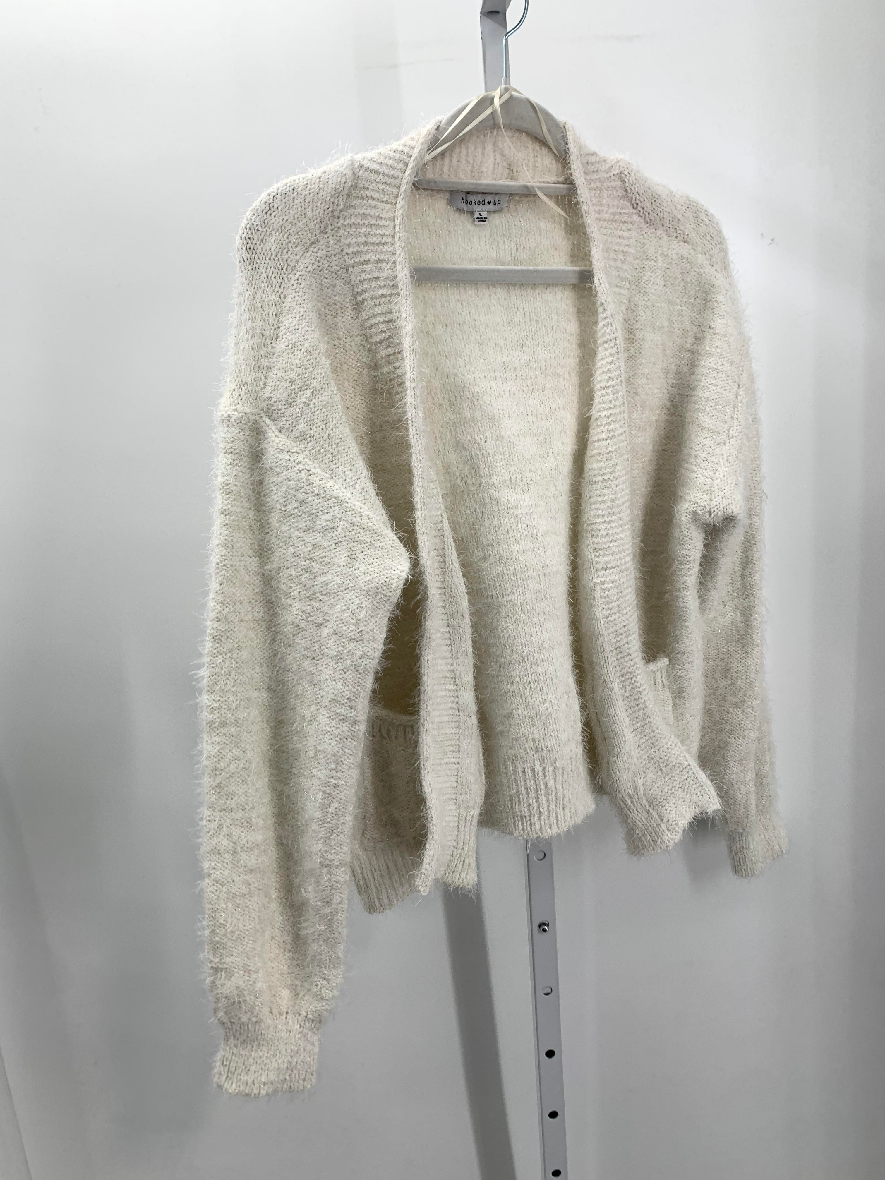 Hooked Up Size Large Juniors Cardigan