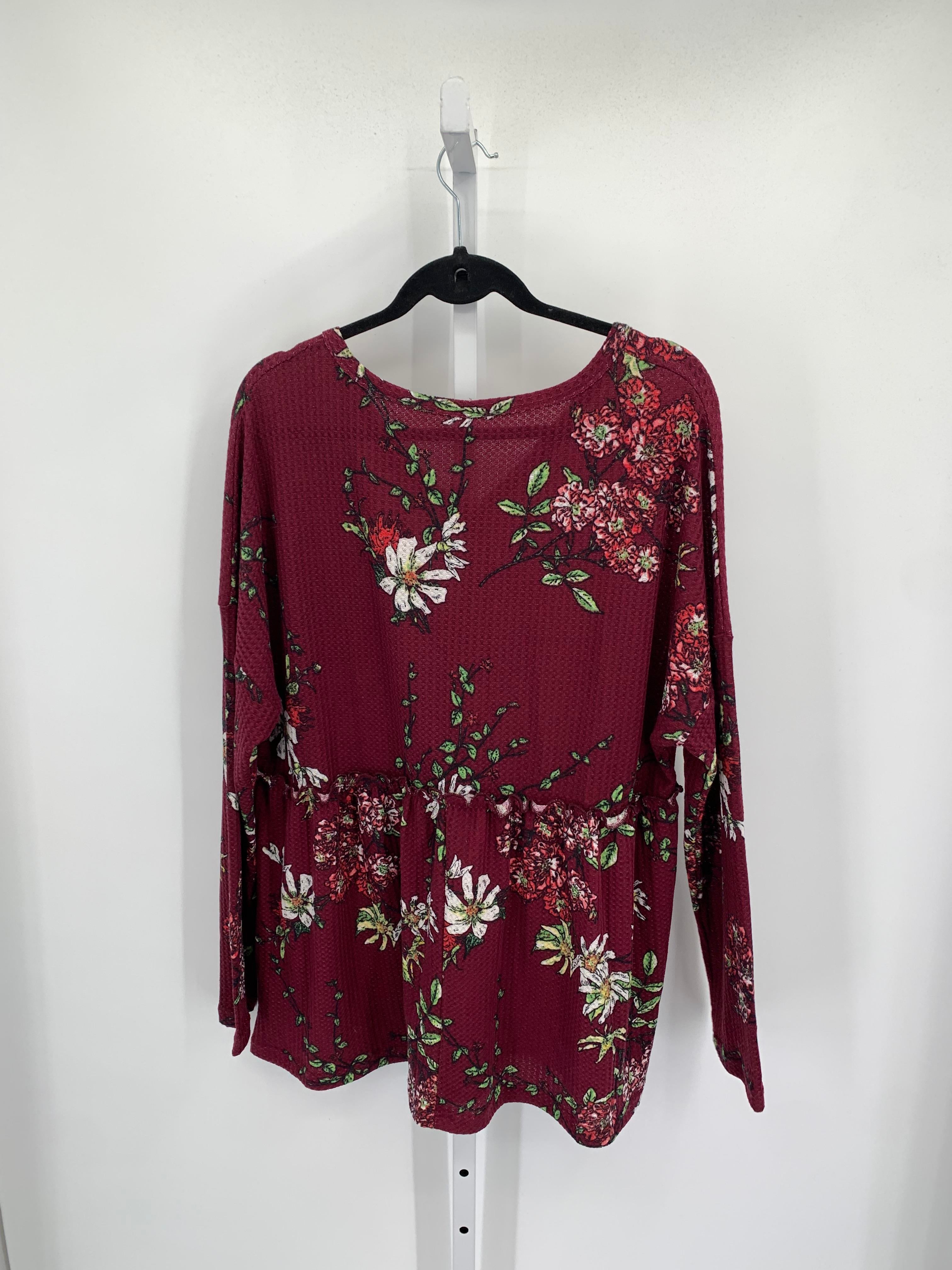 Size 2X Womens Long Sleeve Shirt