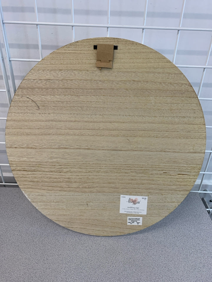 WELCOME TO OUR BEGINNING ROUND WOOD SIGN.