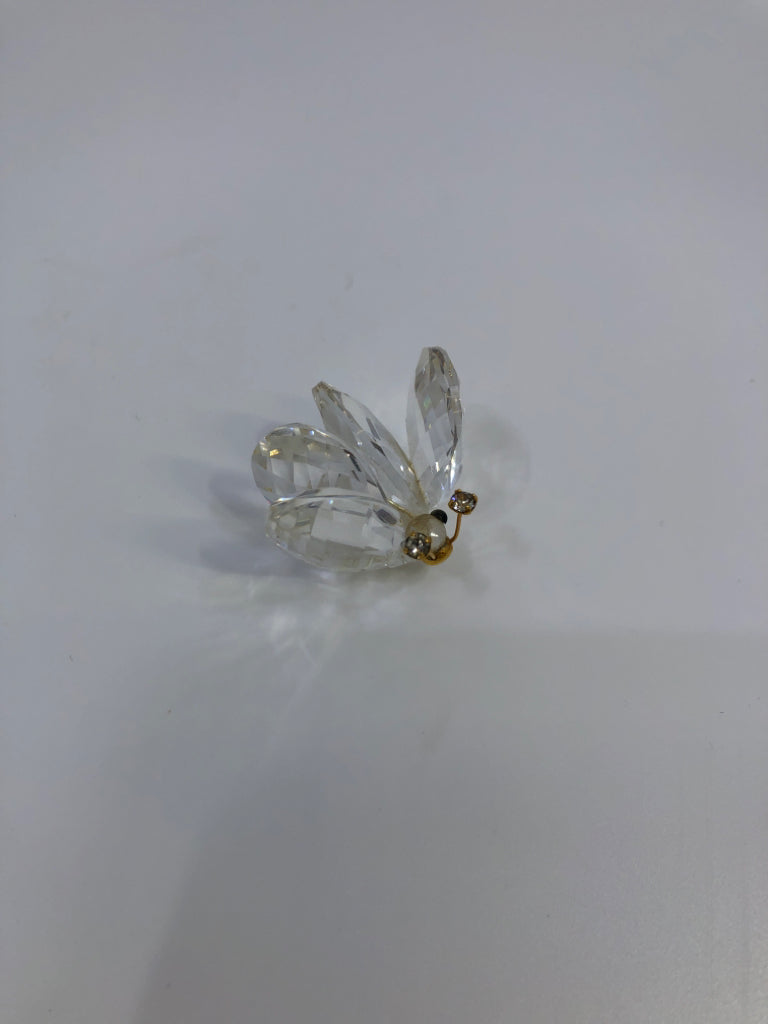 SWAROVSKI CRYSTAL BUTTERFLY W/GOLD ACCENTS.