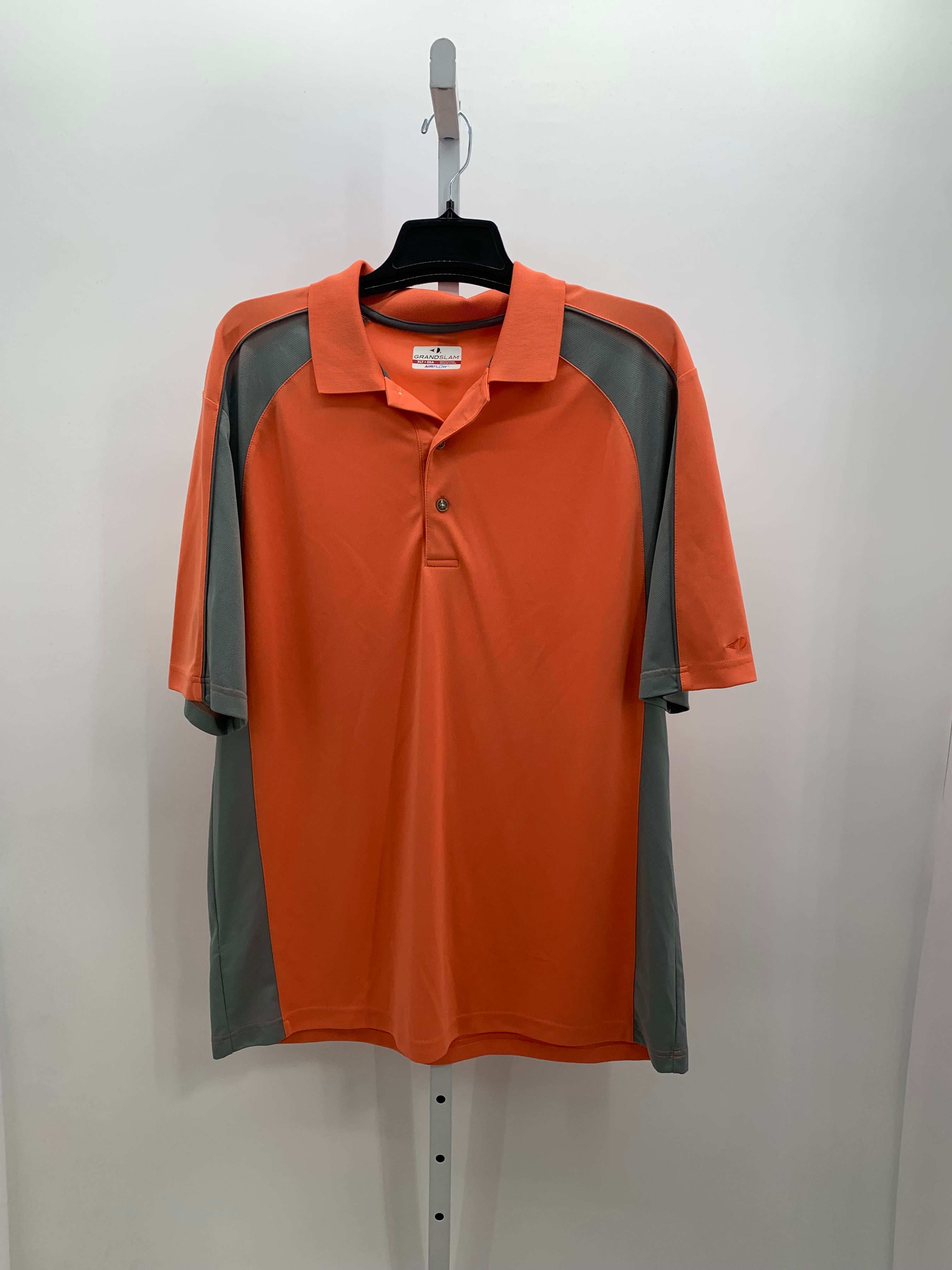 CORAL/ GREY GOLF POLO- TALL LENGTH