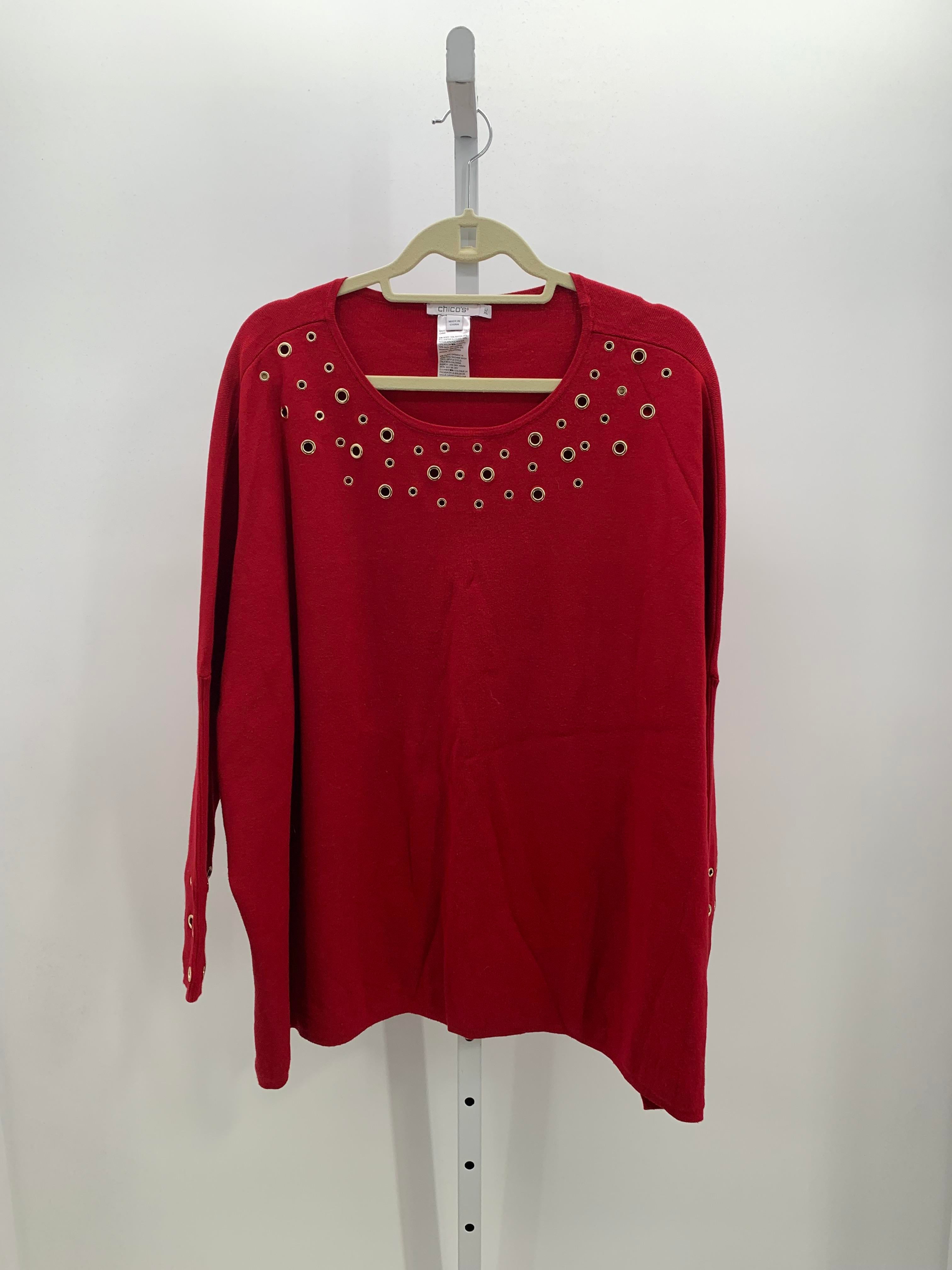 Chico's Size Large Misses Long Slv Sweater