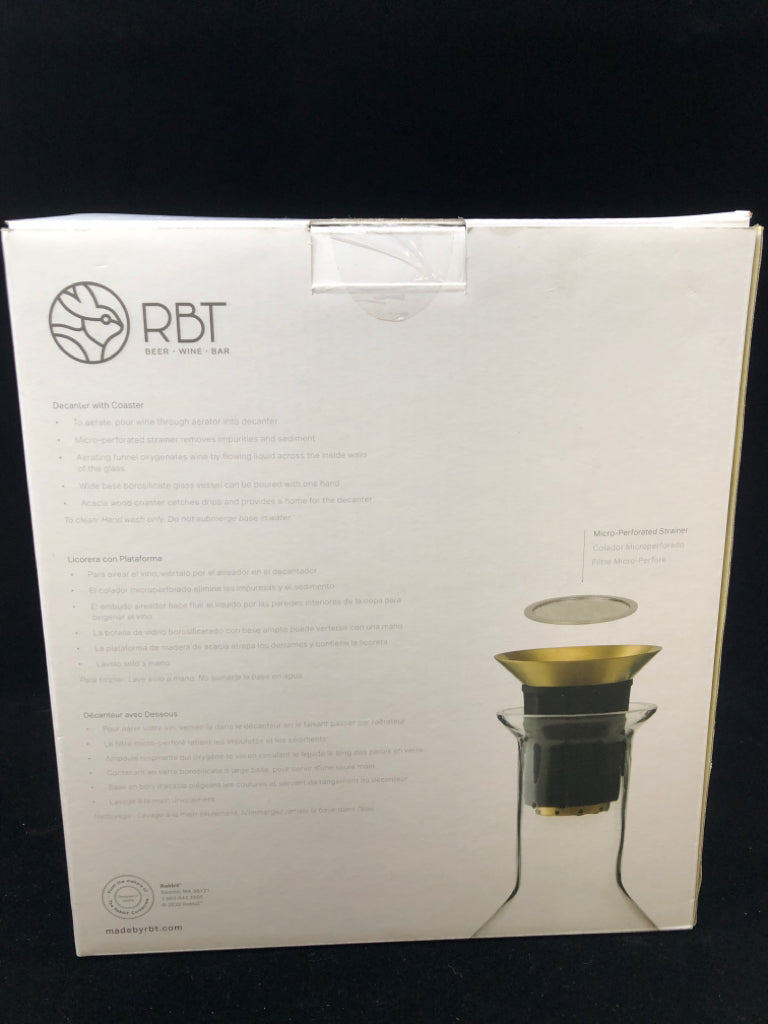 NIB RBT DECANTER W/COASTER.