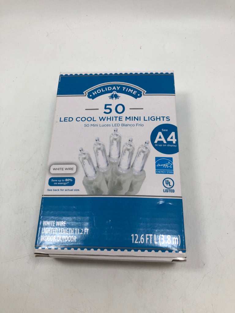 NIB LED COOL WHITE STRING LIGHTS.