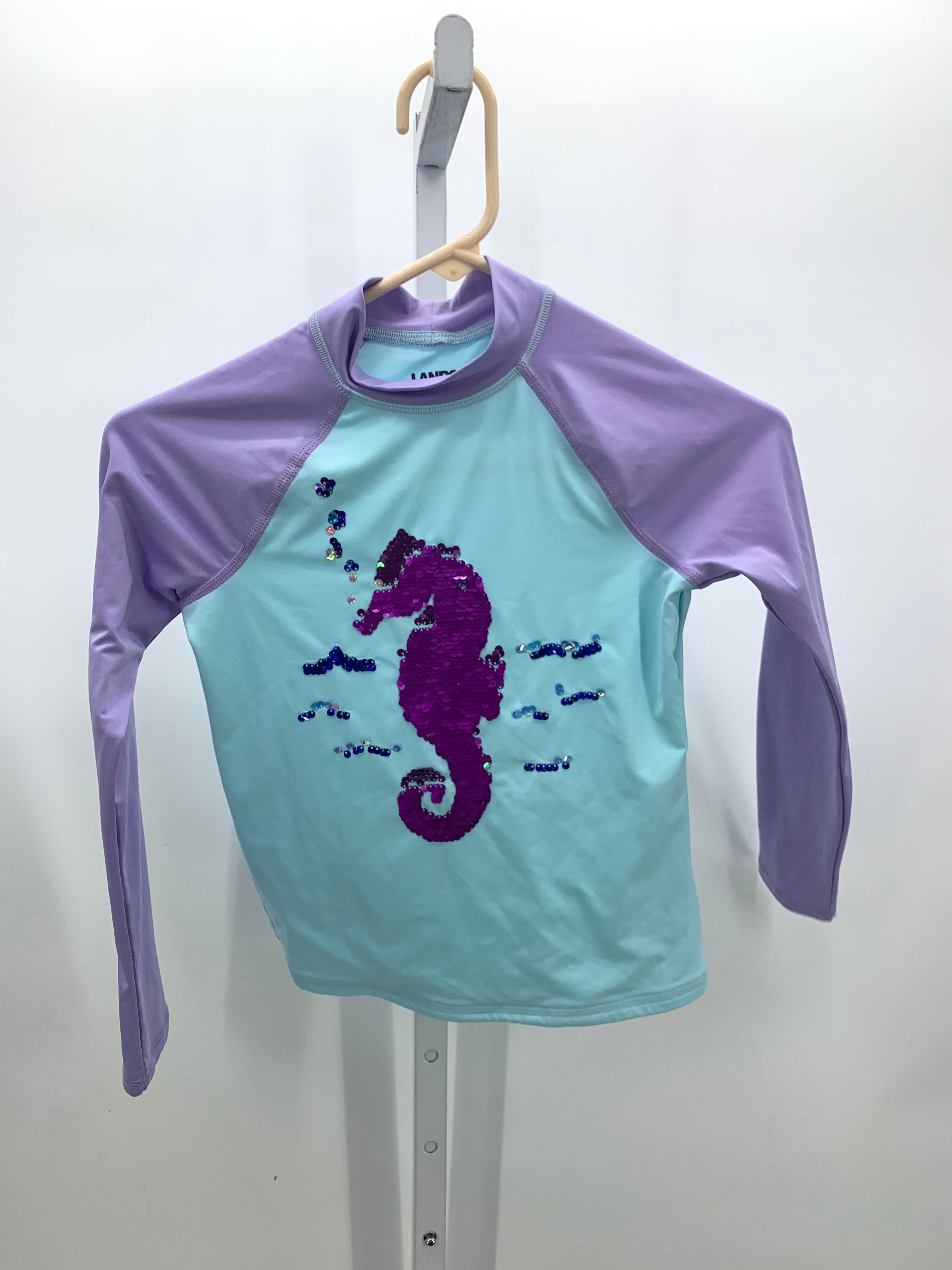 Lands End Size 8 Girls Swim Shirt