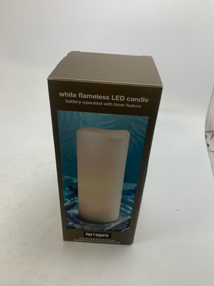 NIB FLAMELESS LED PILLAR CANDLE.
