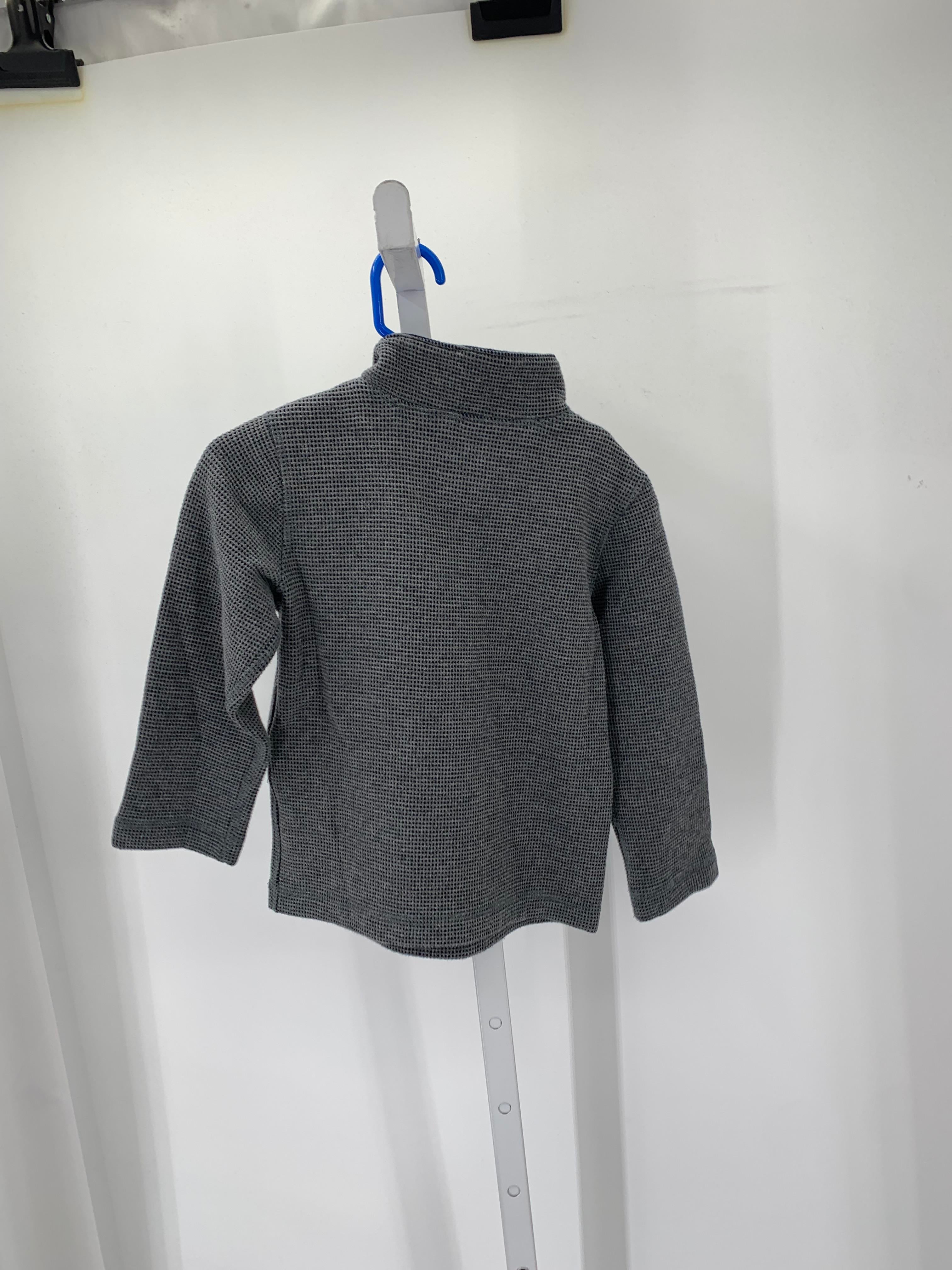 PARTIAL ZIP WAFFLE KNIT