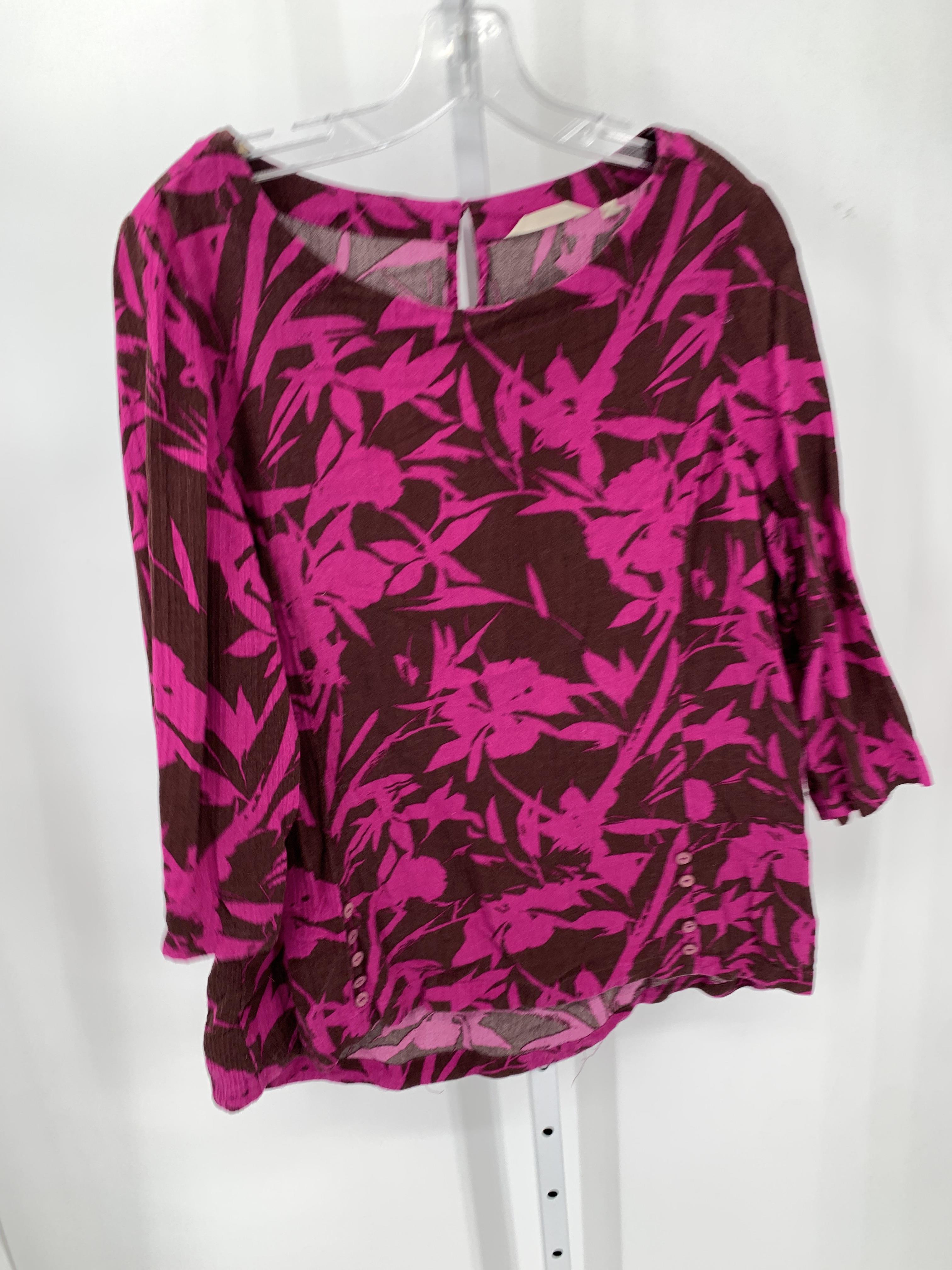 Soft Surroundings Size Large Misses 3/4 Sleeve Shirt