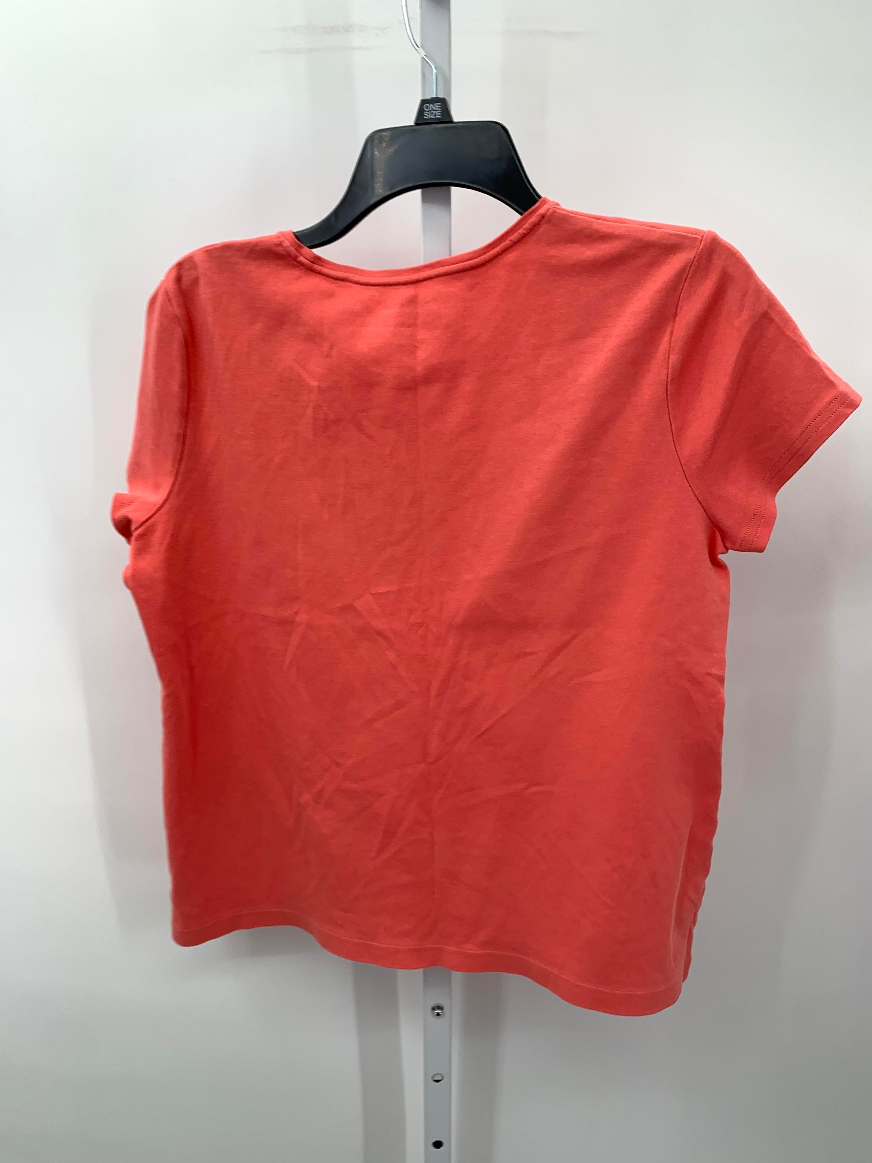 Croft & Barrow Size Large Misses Short Sleeve Shirt