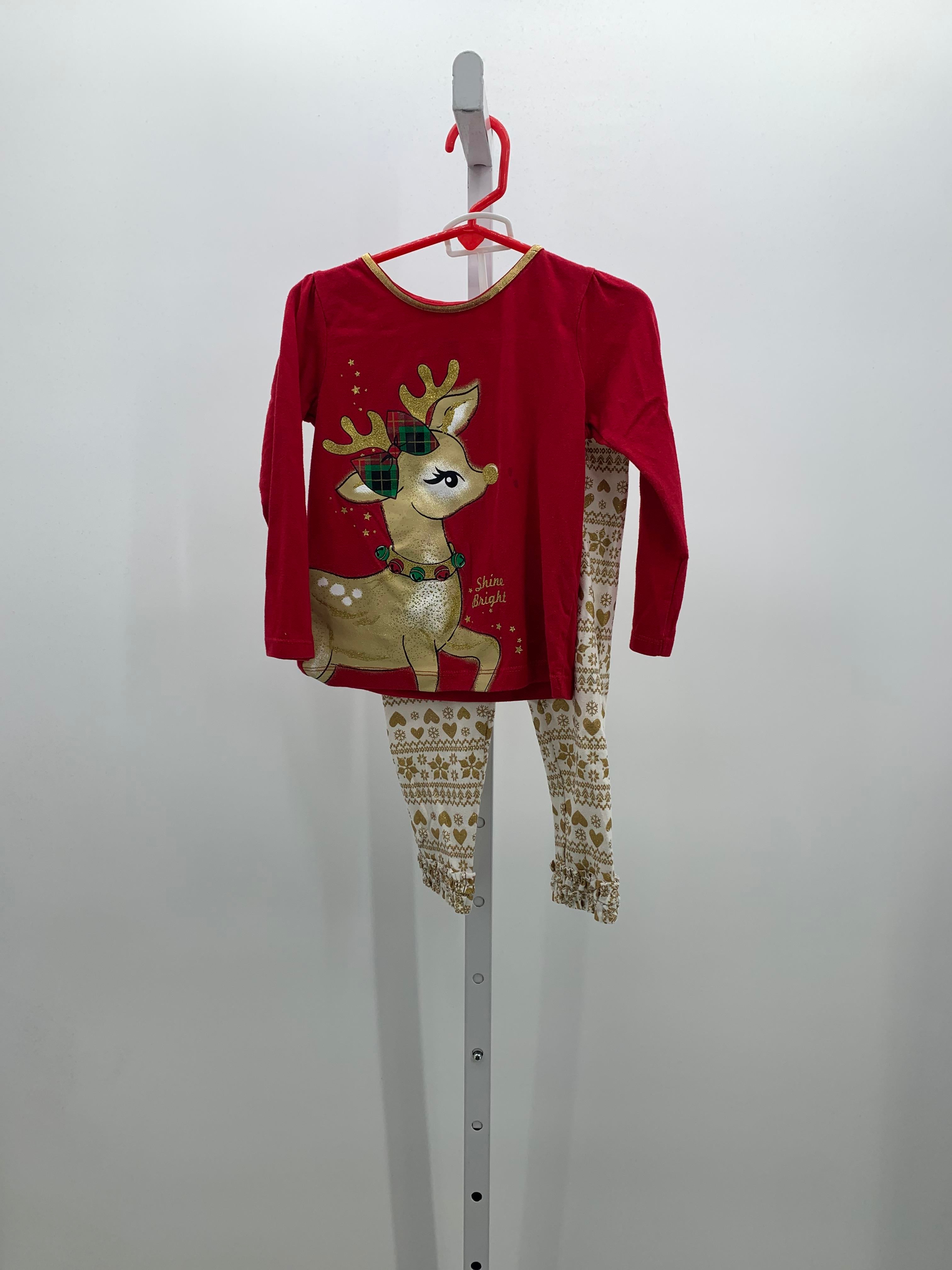 REINDEER SHIRT GOLD GLITTER PANT.