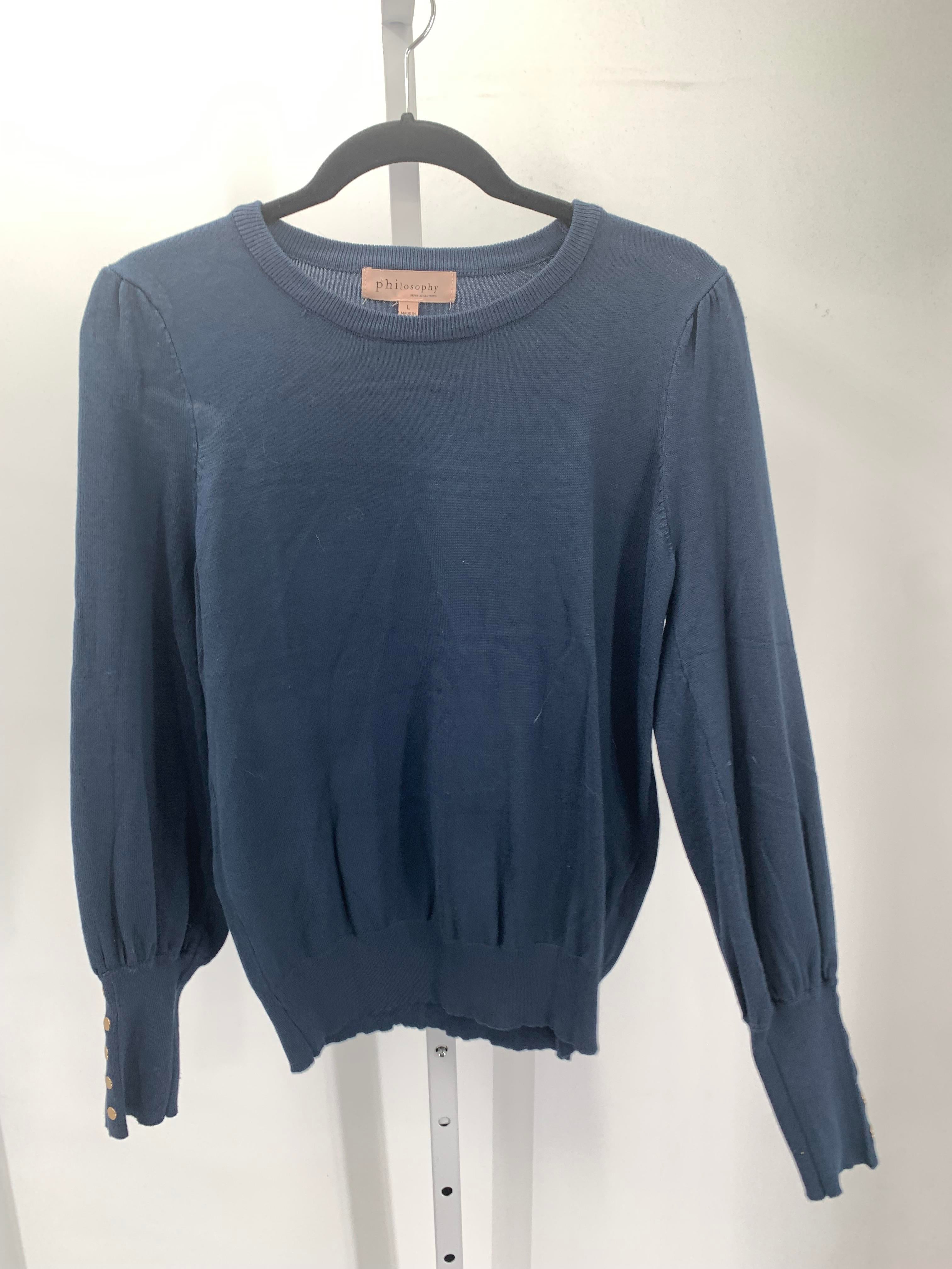 philosophy Size Large Misses Long Slv Sweater