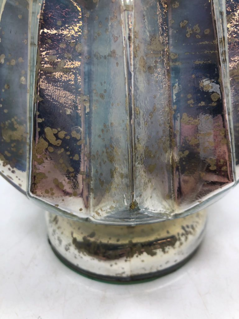IRIDESCENT MERCURY GLASS WINTER TREE DECOR.