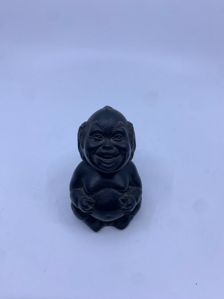 HEAVY BLACK SITTING BUDDAH.