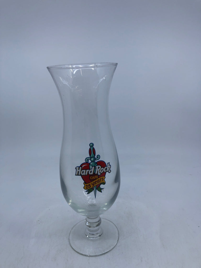 25 YEARS HARD ROCK FOOTED GLASS.