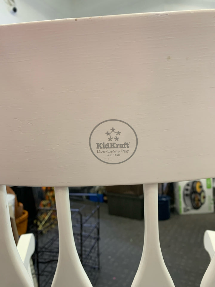 WHITE ROCKING CHAIR.