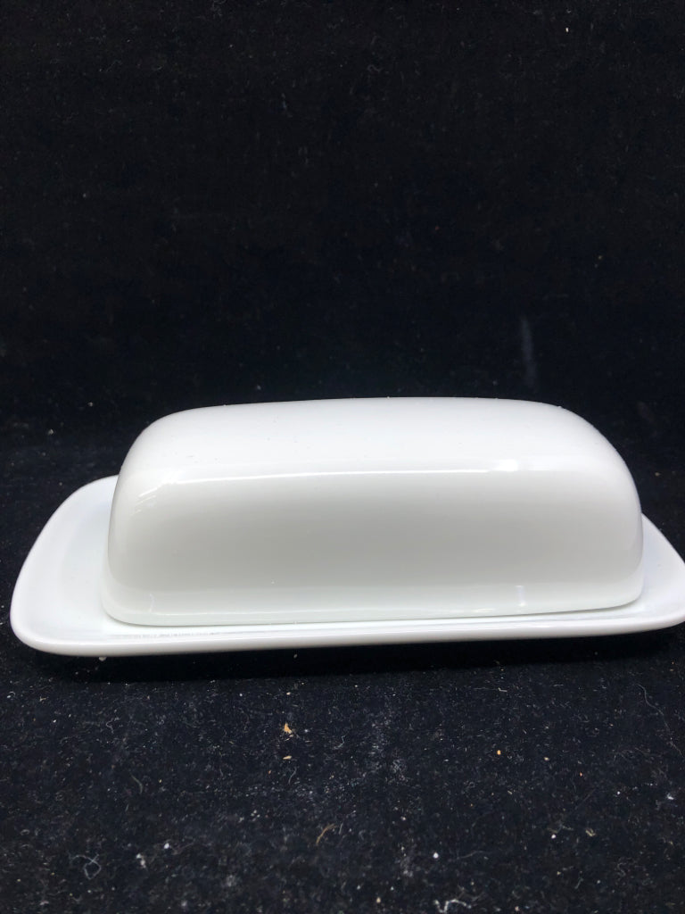 BUTTER DISH WHITE PORCELAIN THRESHOLD.