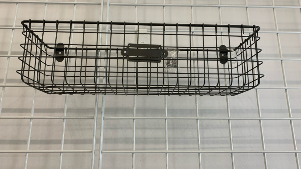GREY WIRE BASKET.