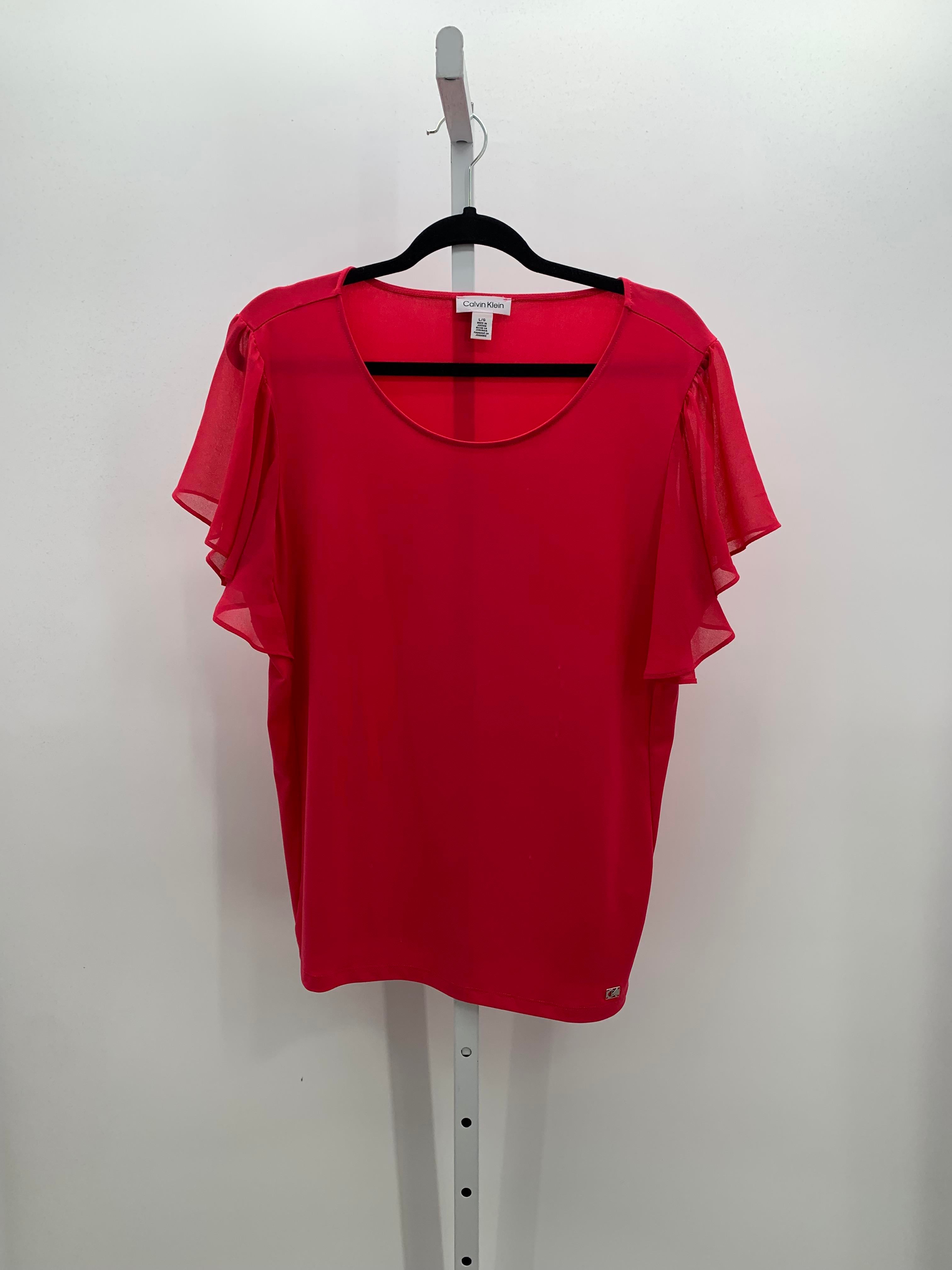 Calvin Klein Size Large Misses Short Sleeve Shirt