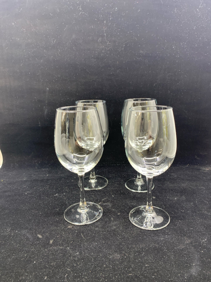 4 BULB WINE GLASSES.