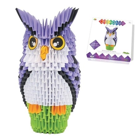 SmartGames Creagami Owl: Craft Activity Kit with Instructions, Paper Material -