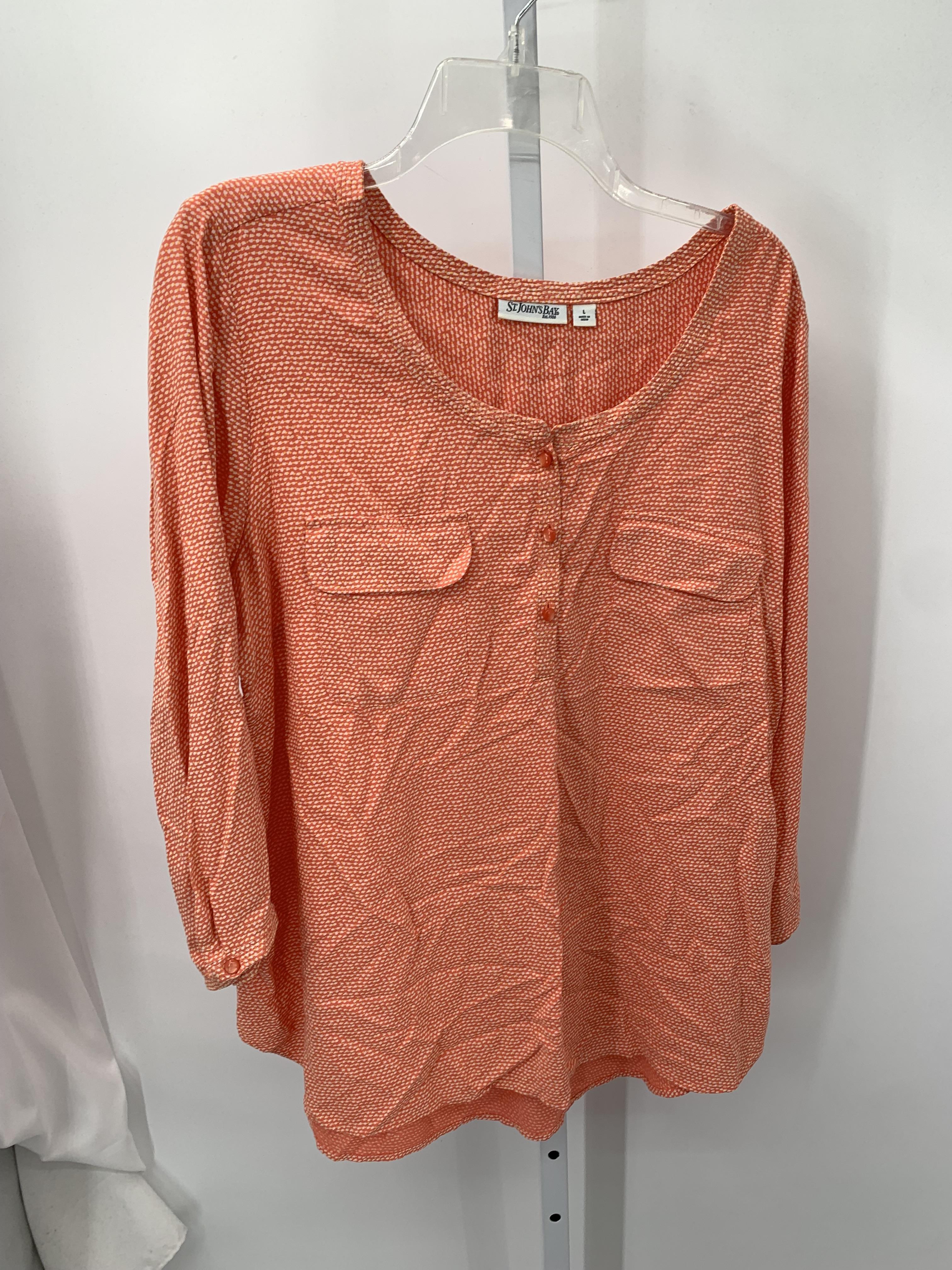 St. Johns Bay Size Large Misses 3/4 Sleeve Shirt