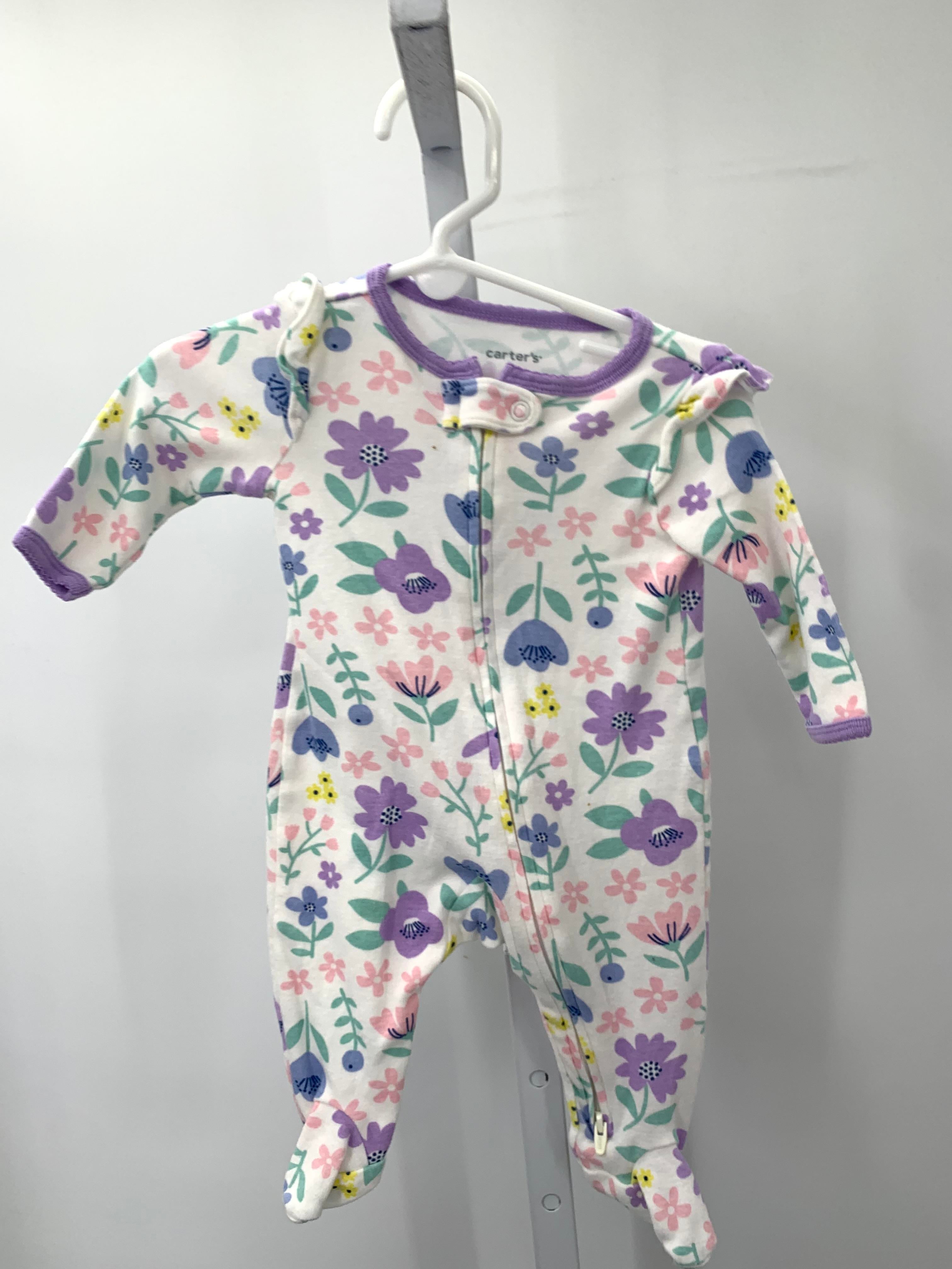 Carters Size 3 Months Girls Long Slv. Romper