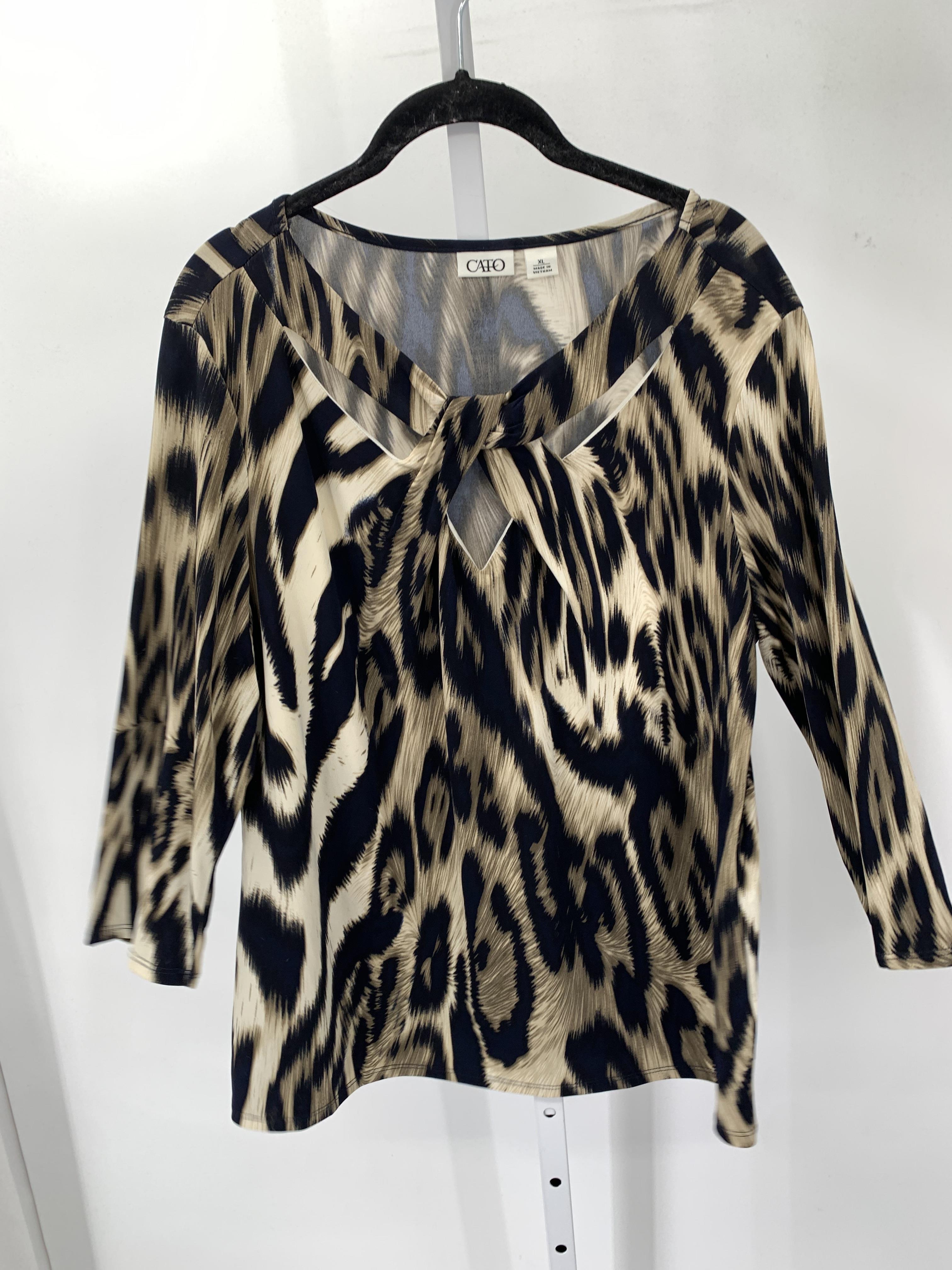 Cato Size Extra Large Misses 3/4 Sleeve Shirt