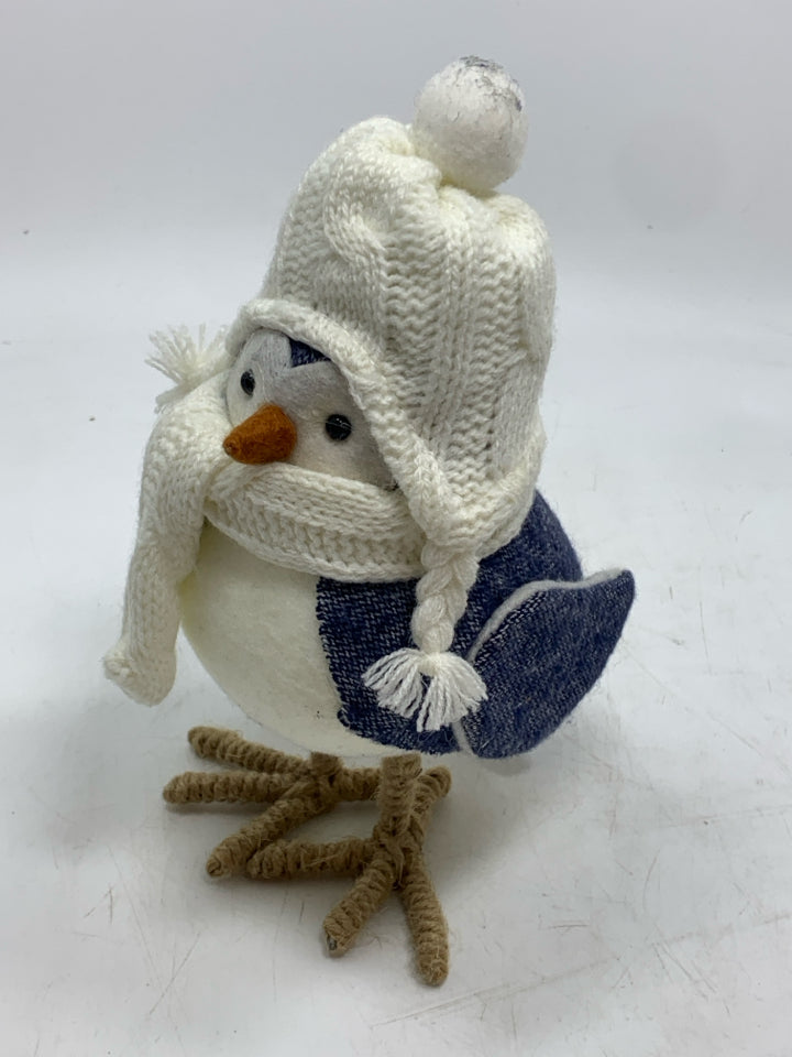 2 FELT CHICKADEE BUNDLED UP W/ TAGS.
