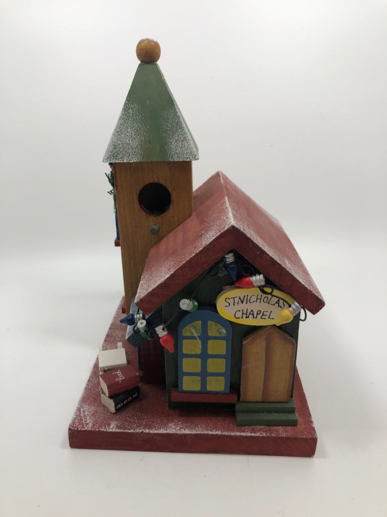 WOOD ST NICHOLAS CHAPEL BIRD HOUSE.