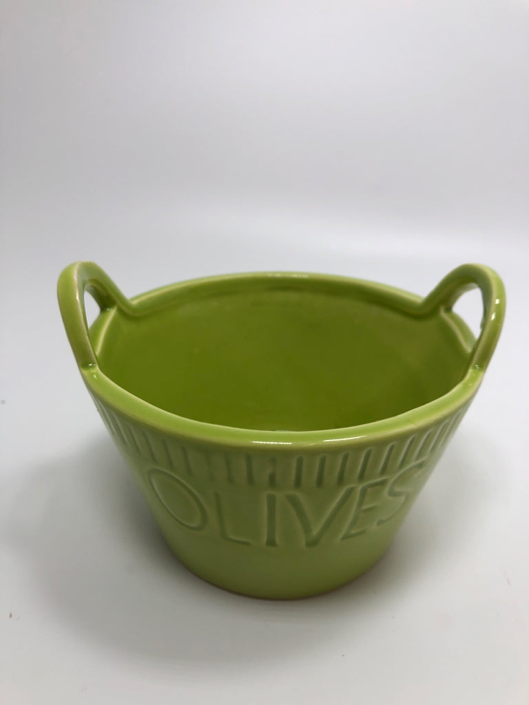"OLIVE" GREEN BOWL.