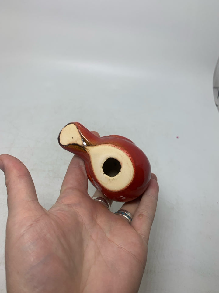 RED CERAMIC CARDINAL ON BUNGLE STRING.