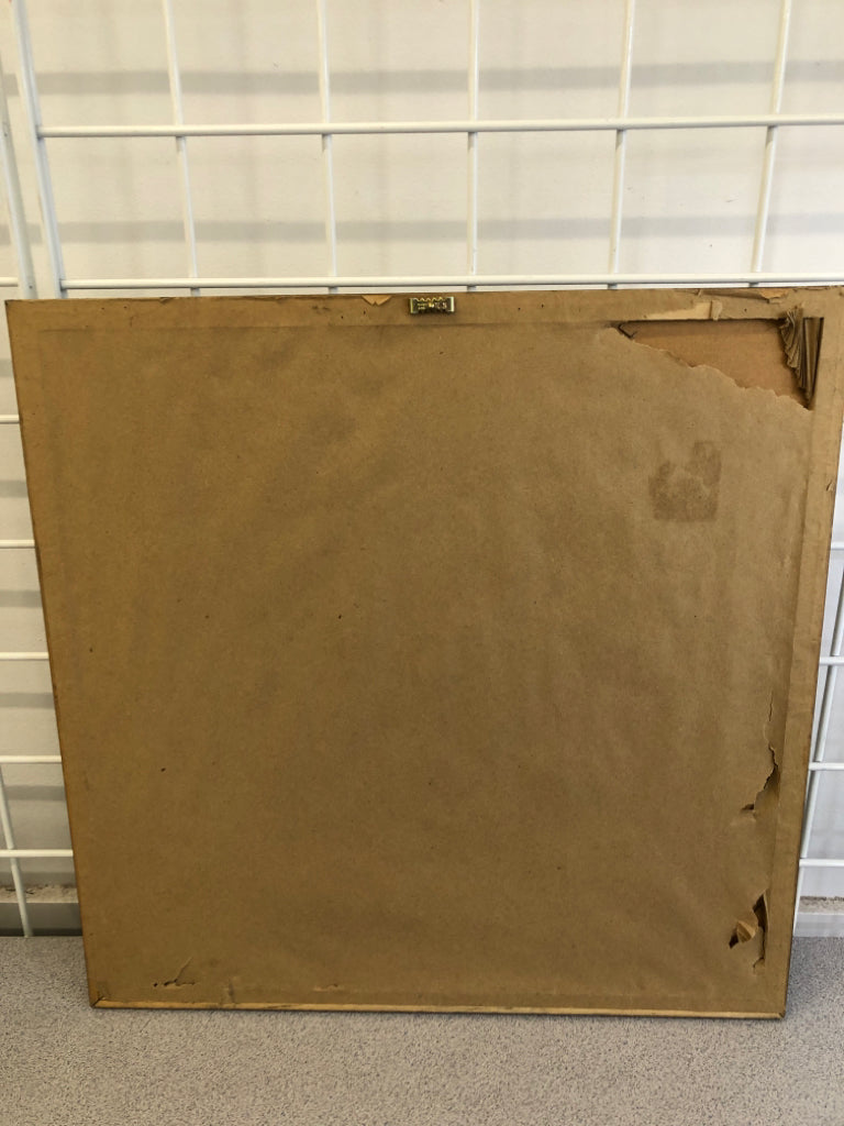 WHITE FLOWER- FAUX BAMBOO FRAME.