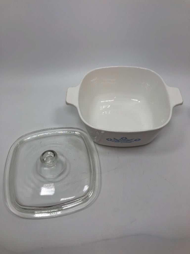 BLUE CORNFLOWER COVERED DISH.