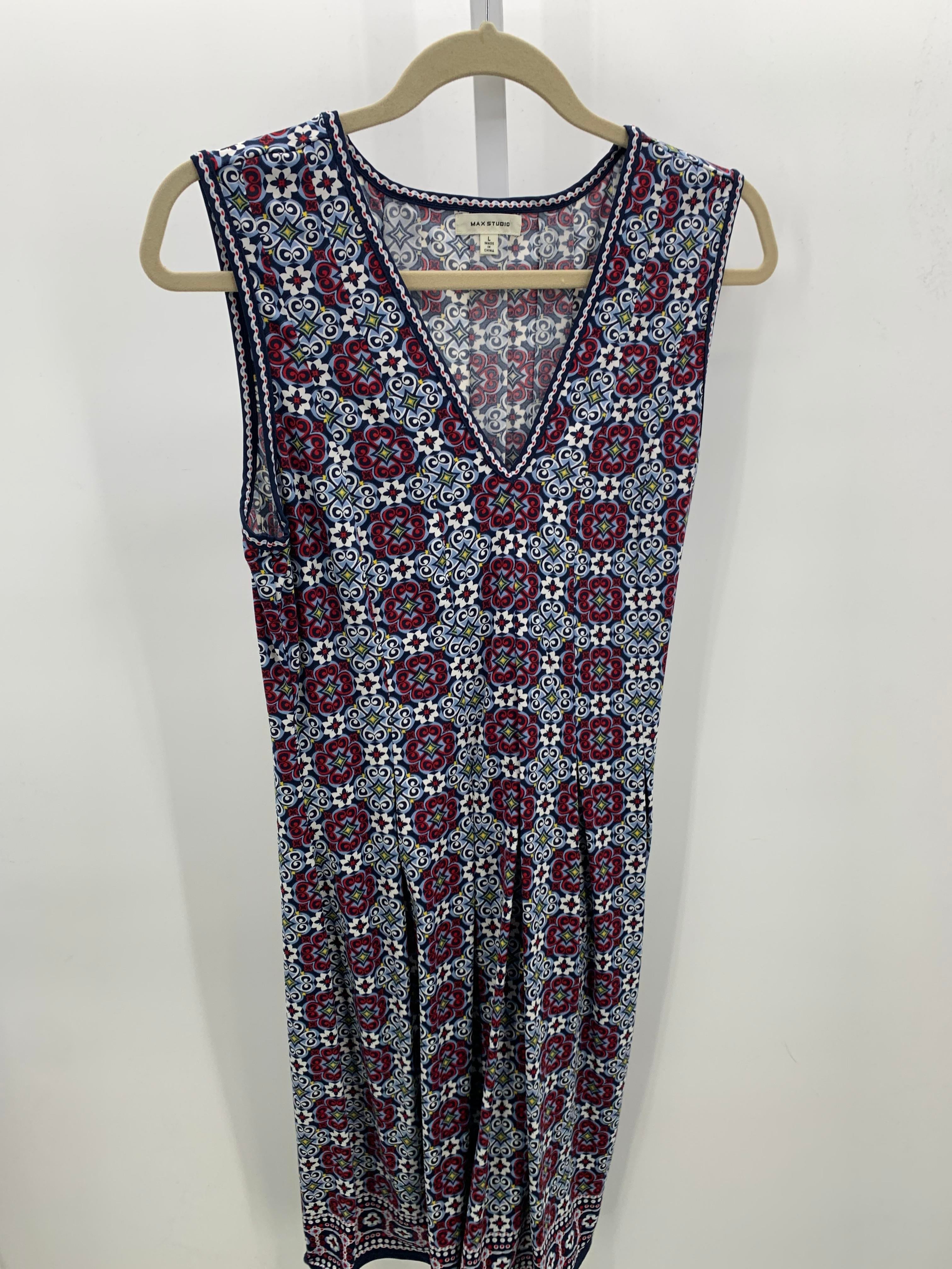 Max Studio Size Large Misses Sleeveless Dress