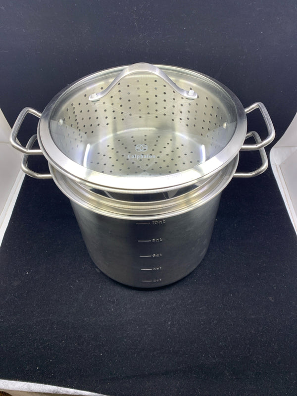 3 PC STEAMER/STOCK POT W/ LID.